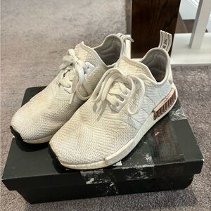 Adidas NMD white and rose gold